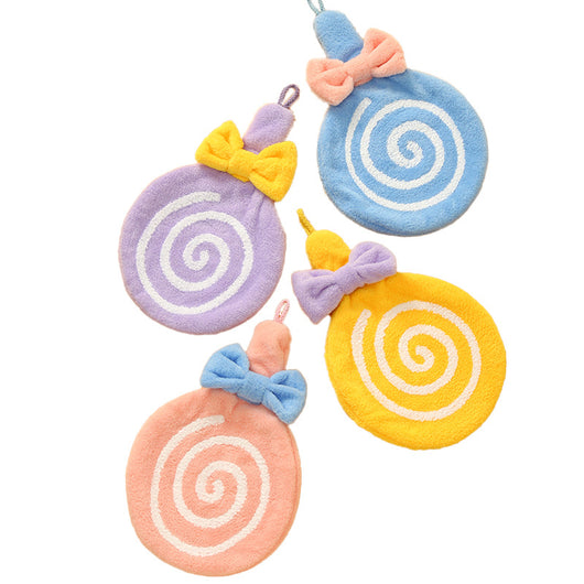 Toalla de Mano de Felpa Coral Gruesa con Diseño Lollipop - Image 6