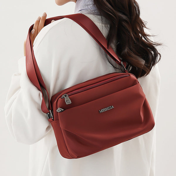 Bolsa Crossbody Casual Versátil con Múltiples Compartimentos