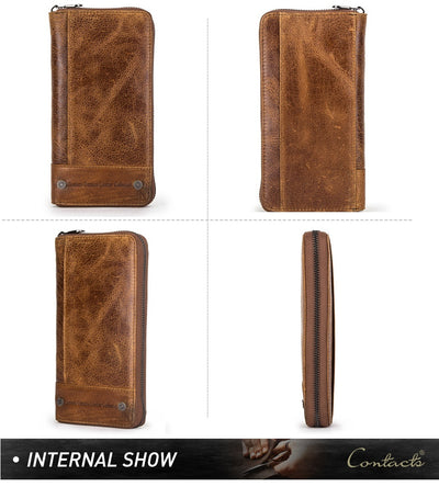 Cartera de Cuero Genuino con Protección Anti-fraude para Hombre - Image 26