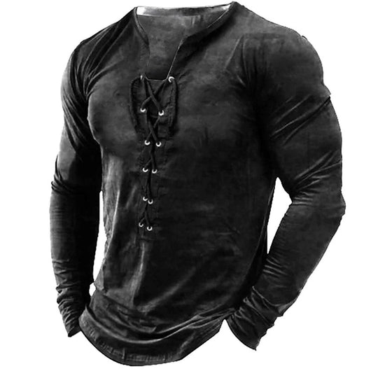 Playera Deportiva Manga Larga con Estampado Europeo y Americano para Hombre