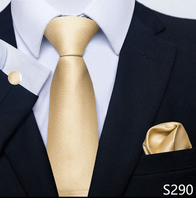 Conjunto Completo de Accesorios Ejecutivos: Corbata, Pañuelo y Gemelos Formales - Image 33