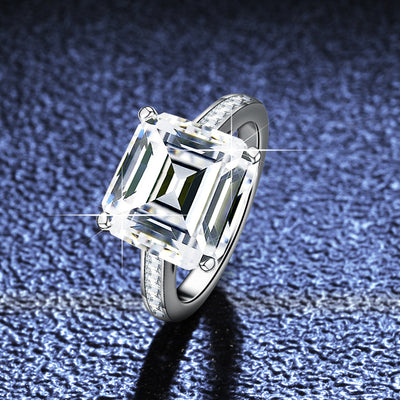 Anillo de Moissanita 5 Quilates en Plata S925 para Mujer