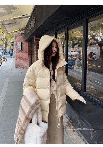 Abrigo Acolchado de Pato Blanco Largo Invierno Diseño Coreano Mujer - Image 38