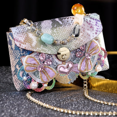 Bolso Bandolera Cuadrado Pequeño en Cuero Genuino para Mujer - Image 13