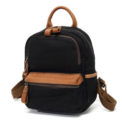 Mochila Canvas Impermeable de Color Liso para Mujer - Image 9