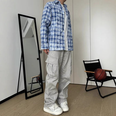 Camisa Suelta Manga Larga Estilo Japonés y Coreano para Hombre - Image 4