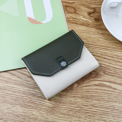 Billetera Compacta para Mujer con Cierre de Contraste y Compartimentos Múltiples - Image 8