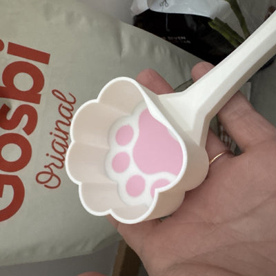 Cucharita Medidora de Patita de Gato para Alimento de Mascotas - Multicolor