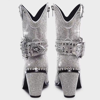 Botas de Tacón Grueso Estilo Pasarela para Mujer - Image 5