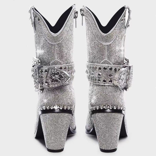 Botas de Tacón Grueso Estilo Pasarela para Mujer - Image 5