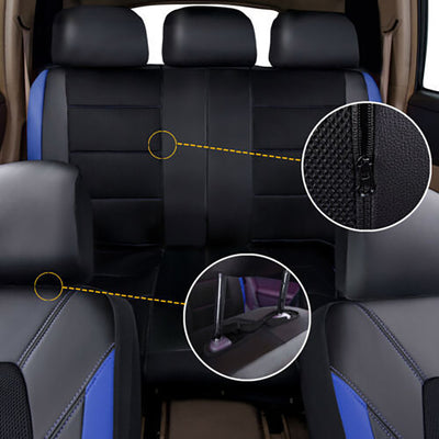 Funda de Asiento de Auto con Costura Sándwich en Cuero PU Premium - Image 13