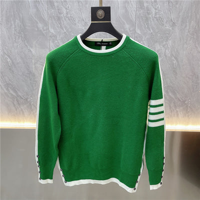 Suéter de Cuello Redondo a Rayas - Pullover Versátil para Hombre Joven - Image 41