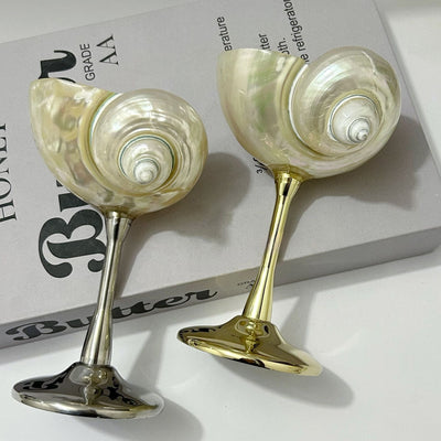Copa Caracola de Metal Estilo Europeo Retro
