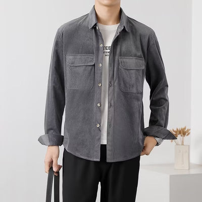 Camisa de Trabajo Vintage en Pana para Hombre - Image 8