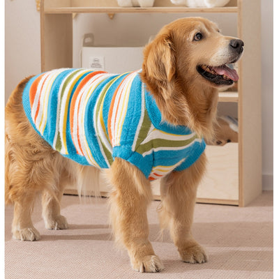 Suéter Rayado sin Mangas para Perros - Ropa de Otoño e Invierno para Golden Retriever y Mascotas - Image 8