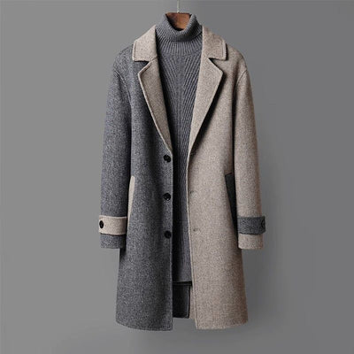 Abrigo de Lana Holgado Estilo Coreano para Hombre - Image 5