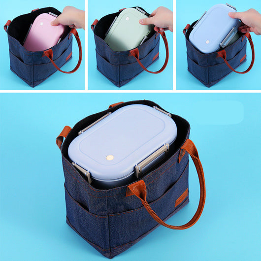 Bolsa Térmica Estilo Japonés para Lonchera Bento Portátil - Image 3