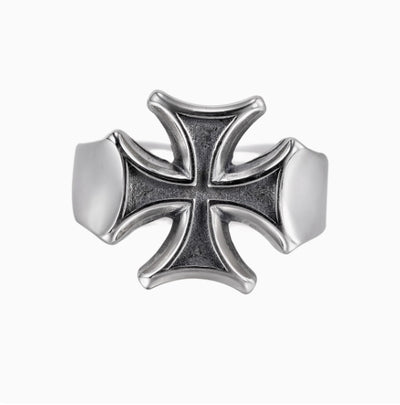 Anillo de Plata Esterlina 925 con Cruz Desgastada - Image 4