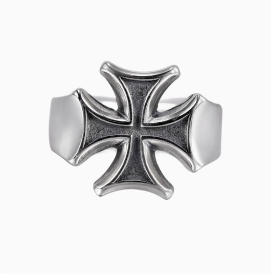 Anillo de Plata Esterlina 925 con Cruz Desgastada - Image 4