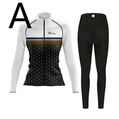 Conjunto Ciclista de Manga Larga con Culotte: Jersey y Pantalón Acolchado para Ciclismo y Trail - Image 20