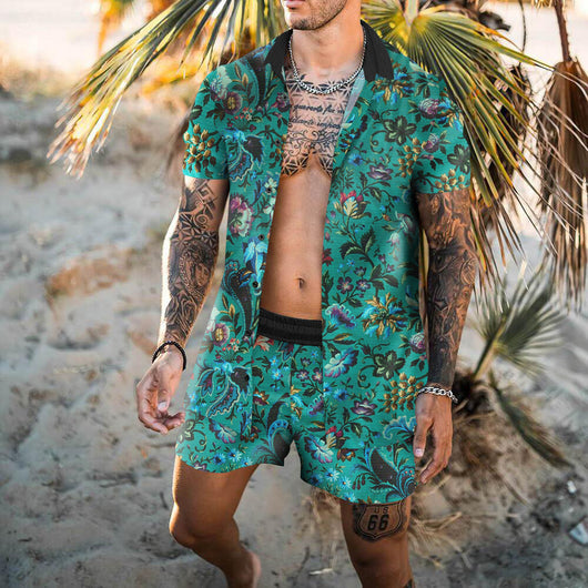 Camisa Playera Suelta Retro para Hombre - Estilo Personalizado de Playa - Image 19