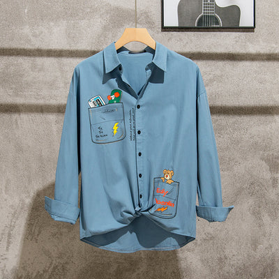 Camisa Holgada de Manga Larga con Estampado Anime Japonés - Image 4