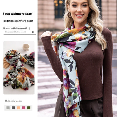 Bufanda Chal Cachemir Estampada Premium - Abrigo Versátil para Viajeros - Image 8