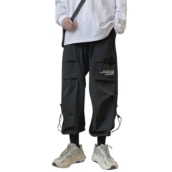 Pantalones con Cordón Funcionales para Hombre - Overol Casual Holgado
