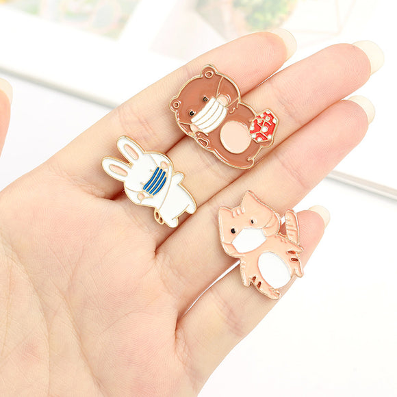 Broche Conejo de Esmalte con Efecto Óleo Premium