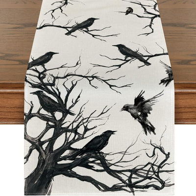 Camino de Mesa de Lino con Diseños de Halloween - Image 4