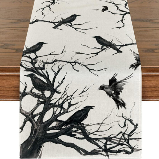 Camino de Mesa de Lino con Diseños de Halloween - Image 4