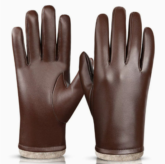 Guantes de Cuero para Hombre, Estilo Ejecutivo, Resistentes al Viento y Agua - Image 13