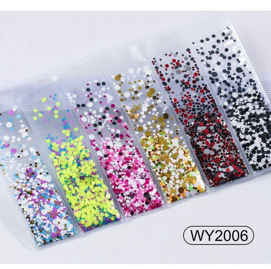 Parches de Uñas con Brillos, Lentejuelas y Diamantes Láser - Diseño Corazón - Image 4