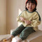 Conjunto de 2 Piezas de Sudaderas con Animales Bordados y Colores Contrastantes para Niños y Niñas