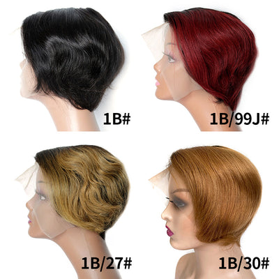 Peluca Frontal de Encaje Transparente T-Shape Tejida a Mano - Cabello Europeo y Americano - Image 6