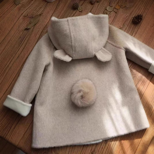 Abrigo Reversible de Lana Cachemira Doble Cara para Otoño e Invierno - Image 4