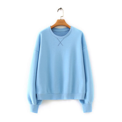 Suéter Suelto Cuello Redondo con Bordado en X para Primavera y Otoño - Image 10