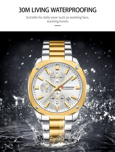 Reloj Empresarial Impermeable para Hombre con Seis Agujas y Calendario - Image 13