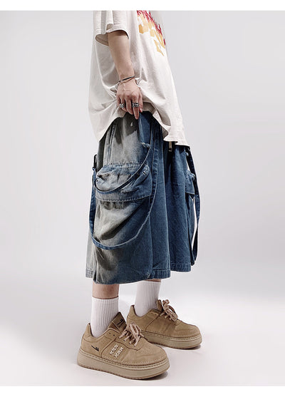 Shorts Denim Cargo Suelto Five Points Casual para Hombre - Image 33
