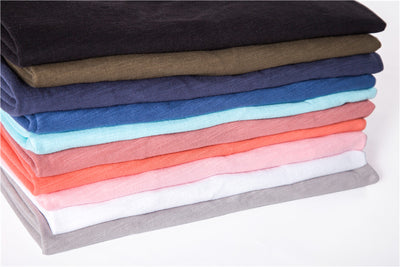 Camiseta Básica Slim Fit Cuello Redondo - Colores Lisos Primavera Verano - Image 26