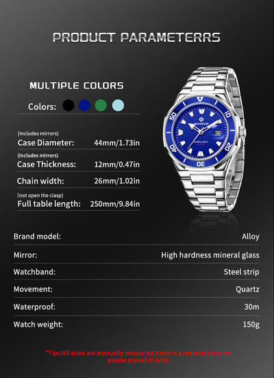 Reloj de Cuadrante Grande para Hombre - Estilo Empresarial con Movimiento de Cuarzo - Image 14