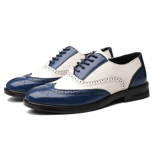 Zapatos Brogues Estilo Británico con Cordones y Detalles en Contraste para Hombre - Image 12