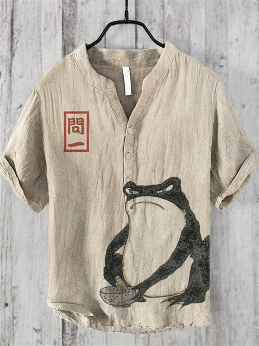 Camisa Hawaiana Navideña Casual con Estampado Santa para Hombre - Image 32