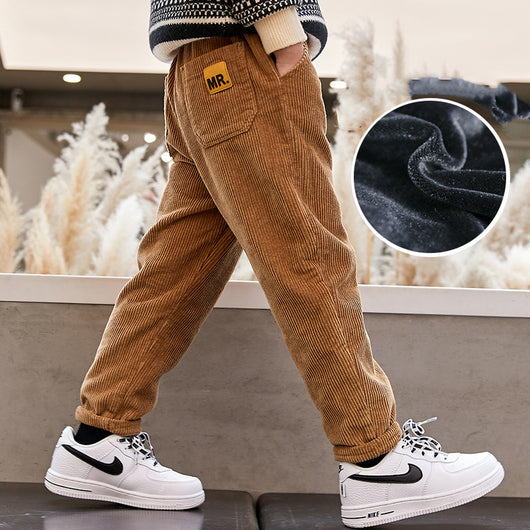 Pantalones de Pana para Niños Invierno - Corte Clásico Talla Grande - Image 11
