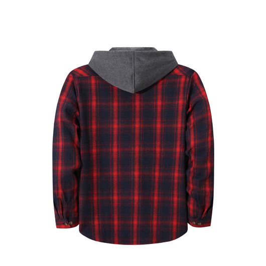 Chaqueta Hoodie Cuadriculada Moderna para Hombre - Image 17