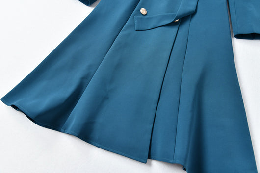 Vestido Ejecutivo Doble Botonadura con Cinturón Ajustado para Mujer - Image 26