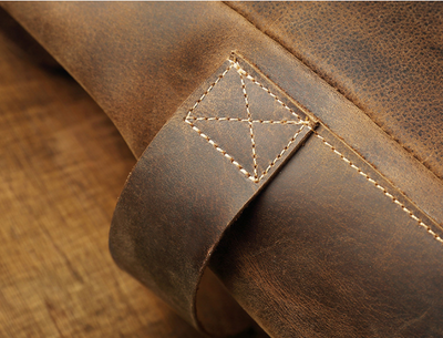 Mochila de Viaje Vintage en Cuero Crazy Horse para Hombre - Image 13