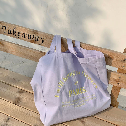 Bolso de Hombro con Bordado de Letras - Image 9