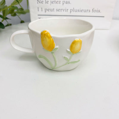 Plato Pastelero Flotante Tulipán Amarillo Tono Suave - Image 6