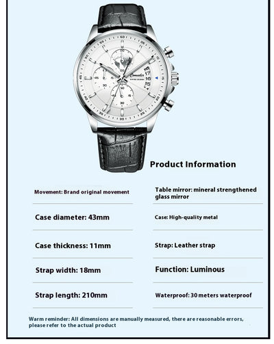 Reloj Automático para Hombre Resistente al Agua con Calendario y Esfera Luminosa - Image 7